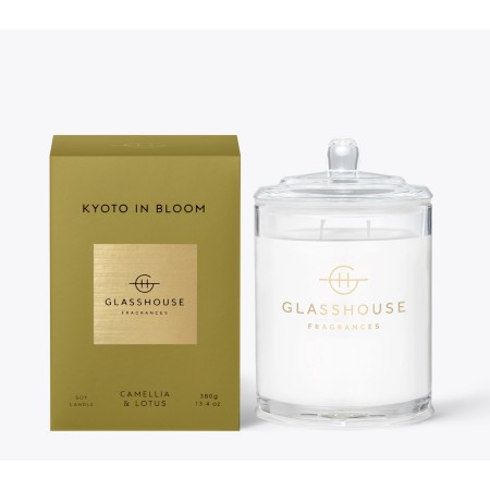 Glasshouse KYOTO IN BLOOM Camellia & Lotus 380g Triple Scented Soy Candle
