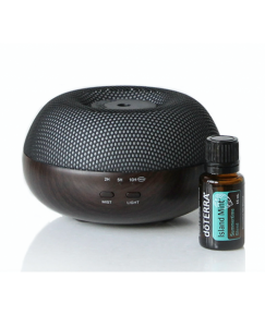 doTERRA Father's Day/Home Office Gift Set - Walnut Brevi Diffuser & Island Mint Uplifting Blend - 15ml