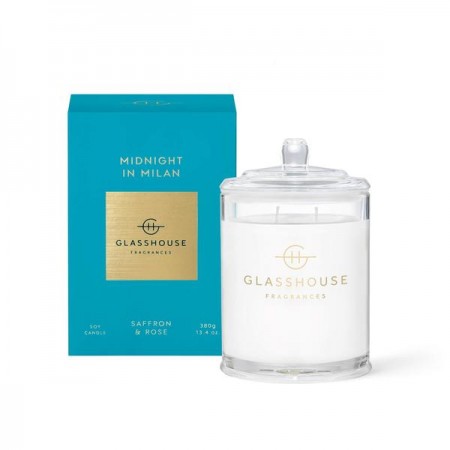 Glasshouse Midnight In Milan 380g Soy Candle Triple Scented Natural Handmade