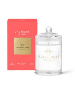 Glasshouse ONE NIGHT IN RIO PASSIONFRUIT & LIME 60g Triple Scented Soy Candle