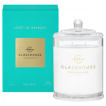 Glasshouse LOST IN AMALFI Sea Mist Triple Scented Fragranced Soy Candle 380g