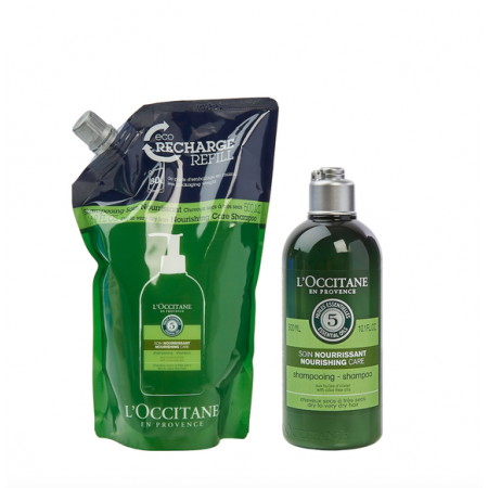 L'Occitane Aromachologie Nourishing Shampoo Routine 300ml + 500ml Eco Refill
