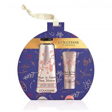 L'occitane Hugs & Kisses - Cherry Blossom Limited Hand Cream Lip Balm